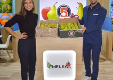Emelka's Giannina Aguero and Jonatan Carballo sold their apples and pears and cherries to buyers at the show.